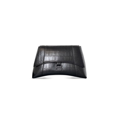 BALENCIAGA DOWN TOWN SHOULDER BAG IN BLACK 7364732AFBZ5000 (30*17.3*9.9cm)